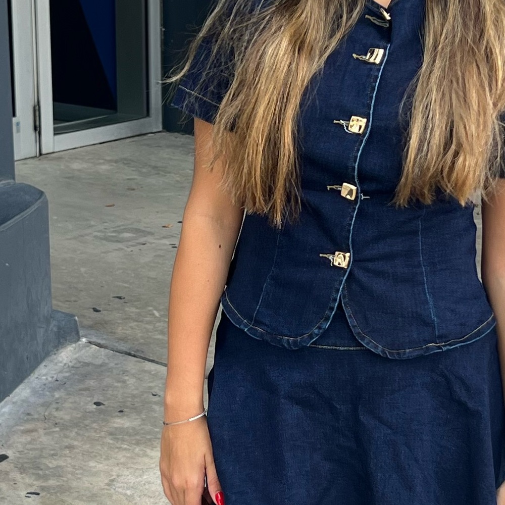 Denim Skirt Set - image 2